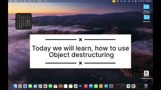 JavaScript Object destructuring  feature (ES6) || JavaScript with Sahil #javascript Tutorial