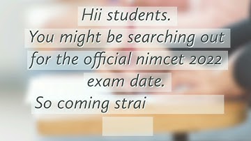NIMCET 2023 OFFICIAL EXAM DATE | nimcet 2023 | Mca exam | NIT JSR