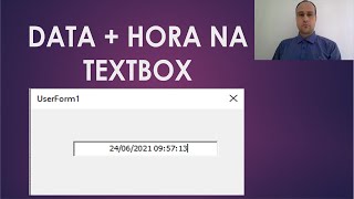 Data e Hora Automático na Mesma Textbox Excel VBA via Códigos