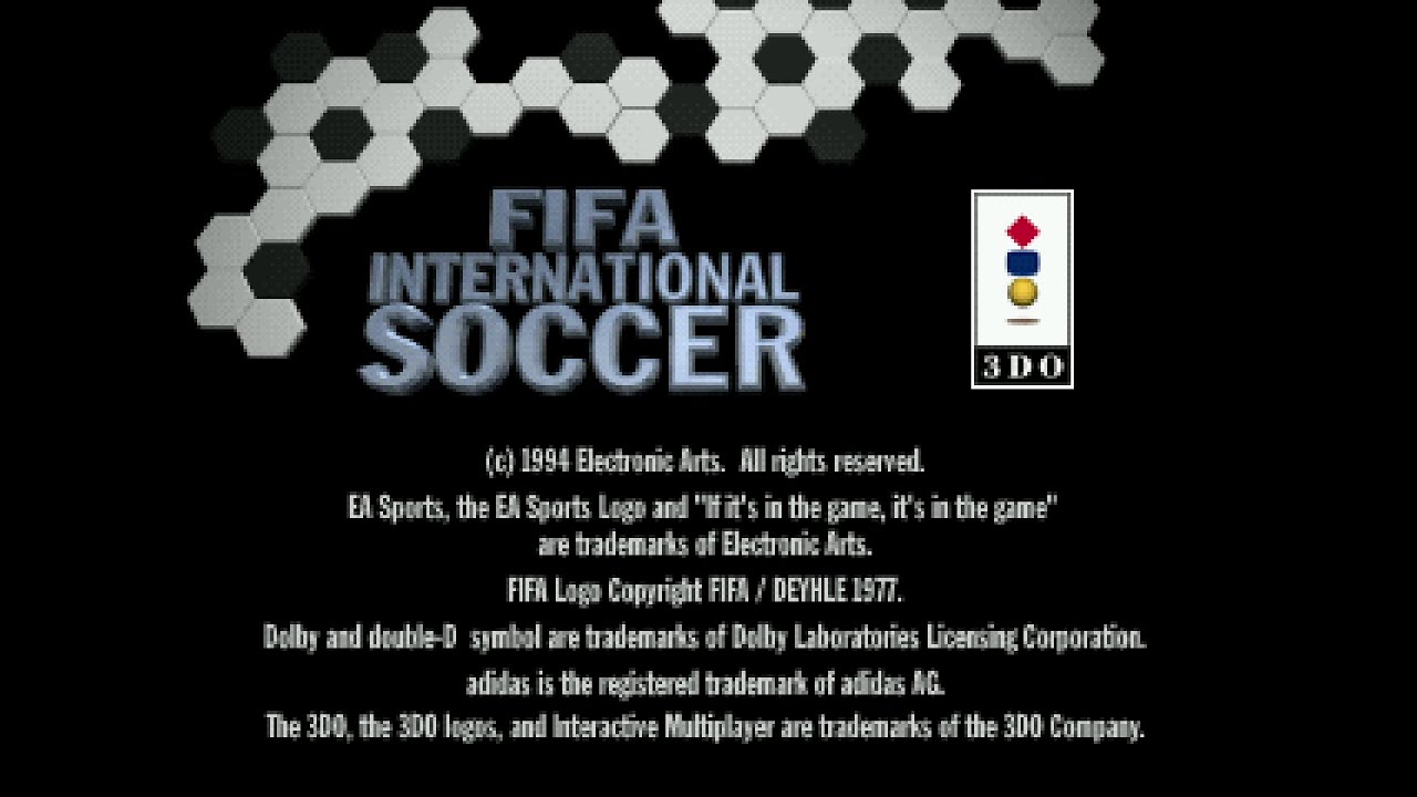 FIFA International Soccer. [3DO -  Electronic Arts]. (1994). Full England Championship Play.