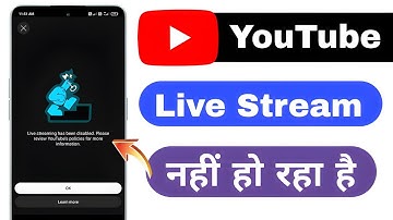 Live streaming has been disabled please review Youtube
