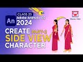 Adobe Animate CC 2024 Advance Level: Create Side View WOMEN character | 2D Animation Hindi | Part 2