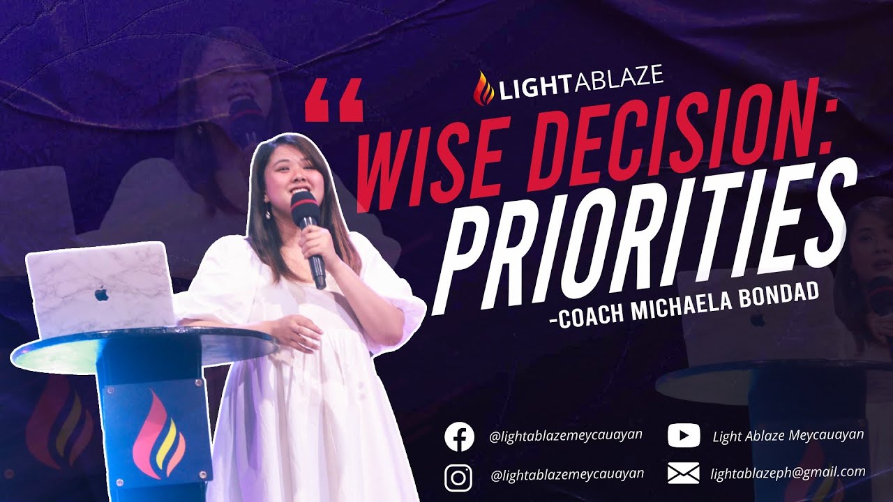Wise Decision: Priorities | Coach Michaela Bondad