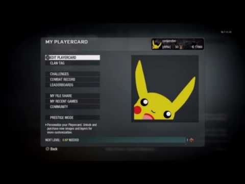 Black Ops Emblem Tutorial: Pikachu