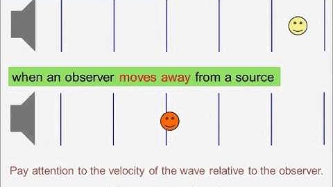 Doppler effect  --  when an observer moves away from a stationary source