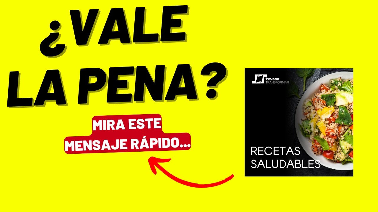 ebbok: Libro de Recetas Saludables TVT Complementa tu plan - ¿Vale la Pena?
