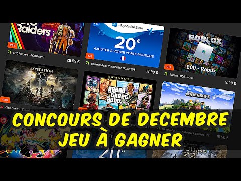 CONCOURS DE DECEMBRE / Jeu à gagner