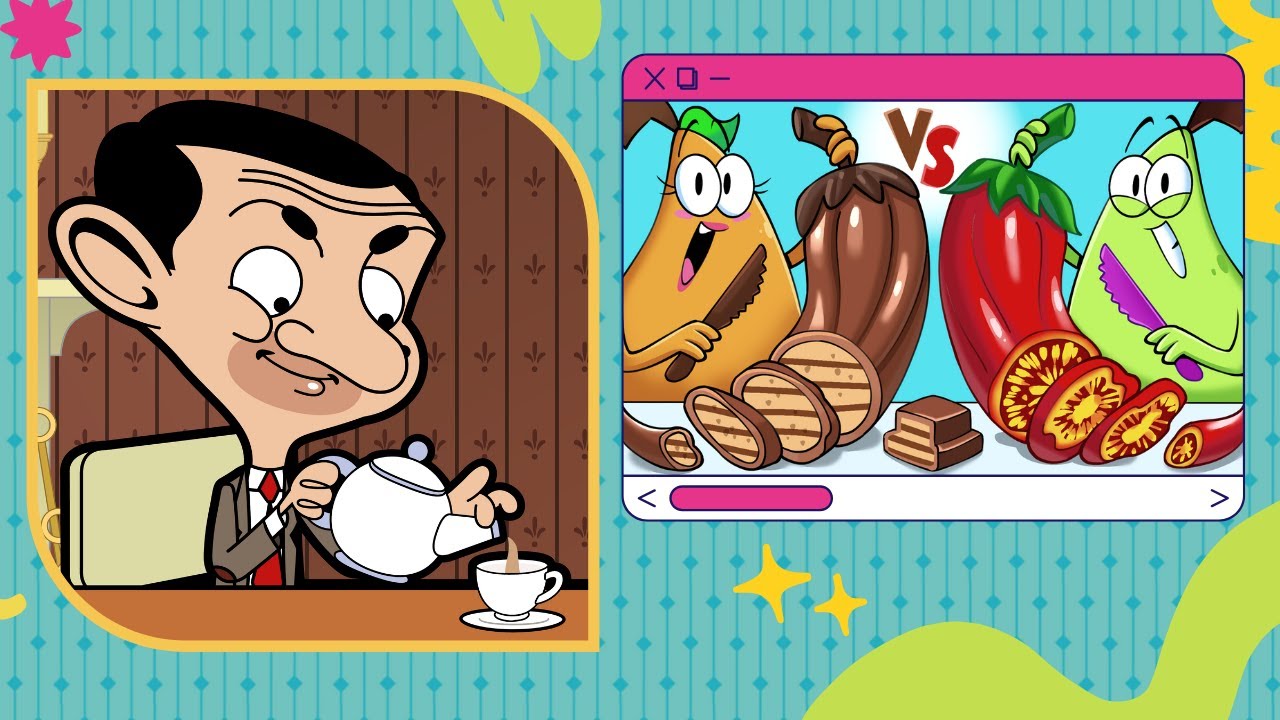 REAL Vs Chocolate Food Challenge | Bean Goes on a Coach Trip!