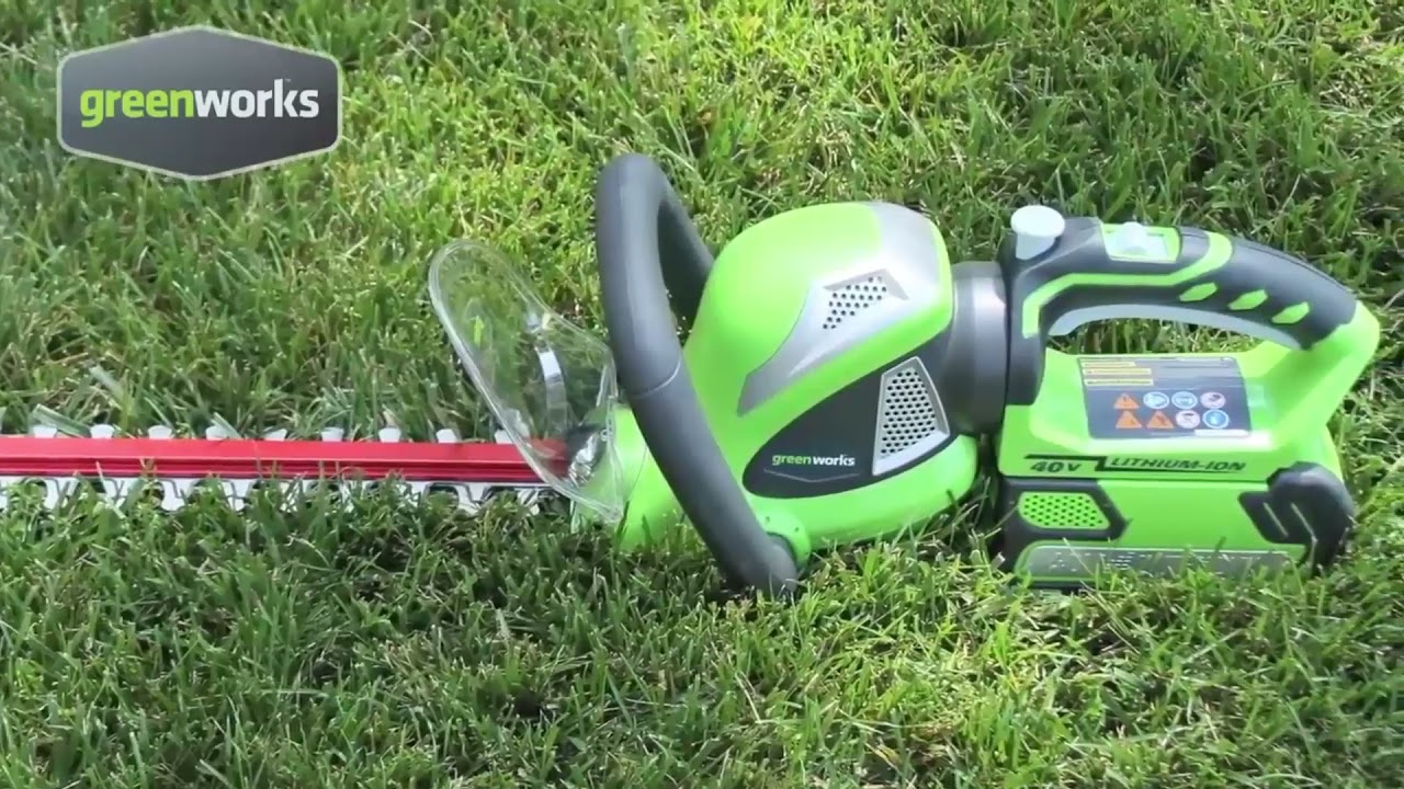 Greenworks Battery Hedge Trimmer G40HT YouTube