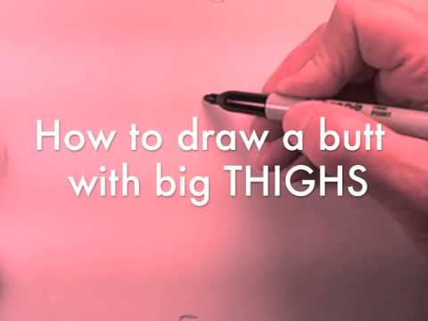 How to draw GREAT BUTTS with just FIVE LINES