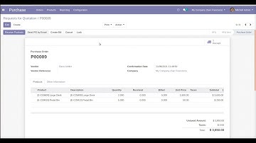 How to show Invoice Amount details in Purchase order | Odoo Apps Features #odoo16  #purchaseorder