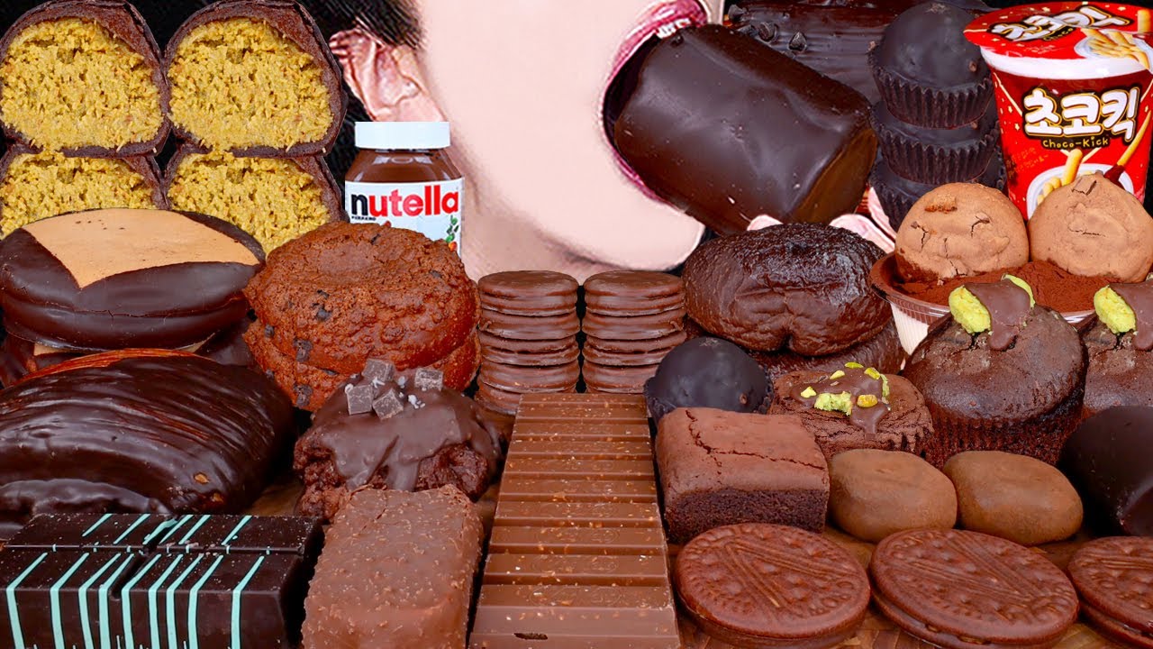 ASMR DUBAI CHOCOLATE ICE CREAM CAKE NUTELLA DESSERT MUKBANG 두바이