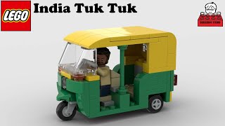 LEGO MOC #74/Tutorial #14 India Tuk Tuk लेगो इंडिया टुक टुक, Building Instruction Included