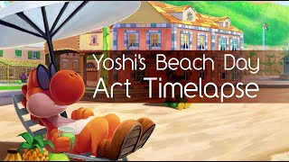 Yoshi Beach Day (Speed Painting)