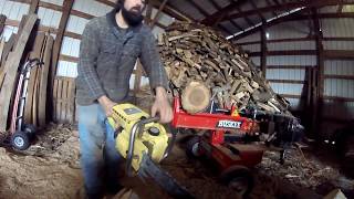 GETTING A 80cc MCCULLOCH 1-41 POWER SAW TUNED AND A TEST CUT