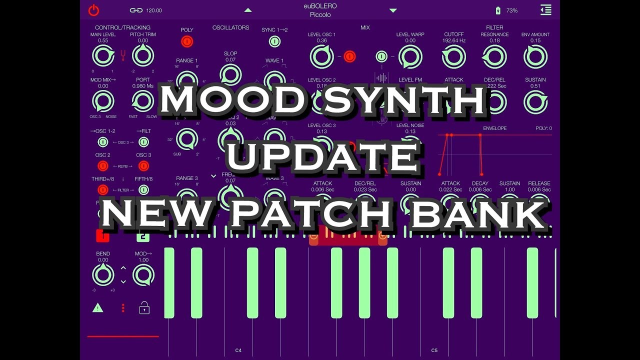 Mood Synth Module MOOD Synthesizer Update Featuring NEW Patch Bank - iPad Demo - YouTube