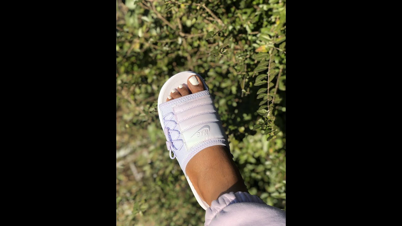 Nike Asuna Slides on Feet - YouTube