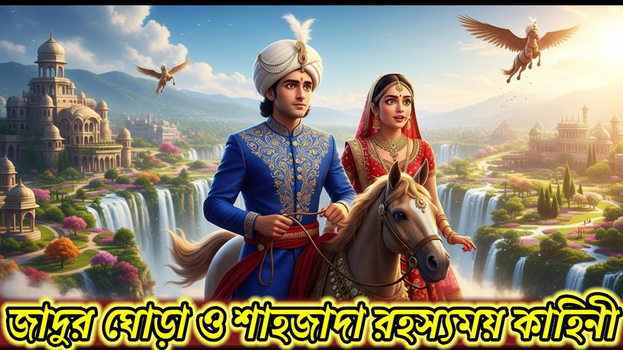 শাহজাদা ও জাদুর উড়ন্ত ঘোড়ার  রহস্যময় কাহিনী ||ফুলের দেশের রূপকথা ||Bangla Islamic Rupkotha Kahini