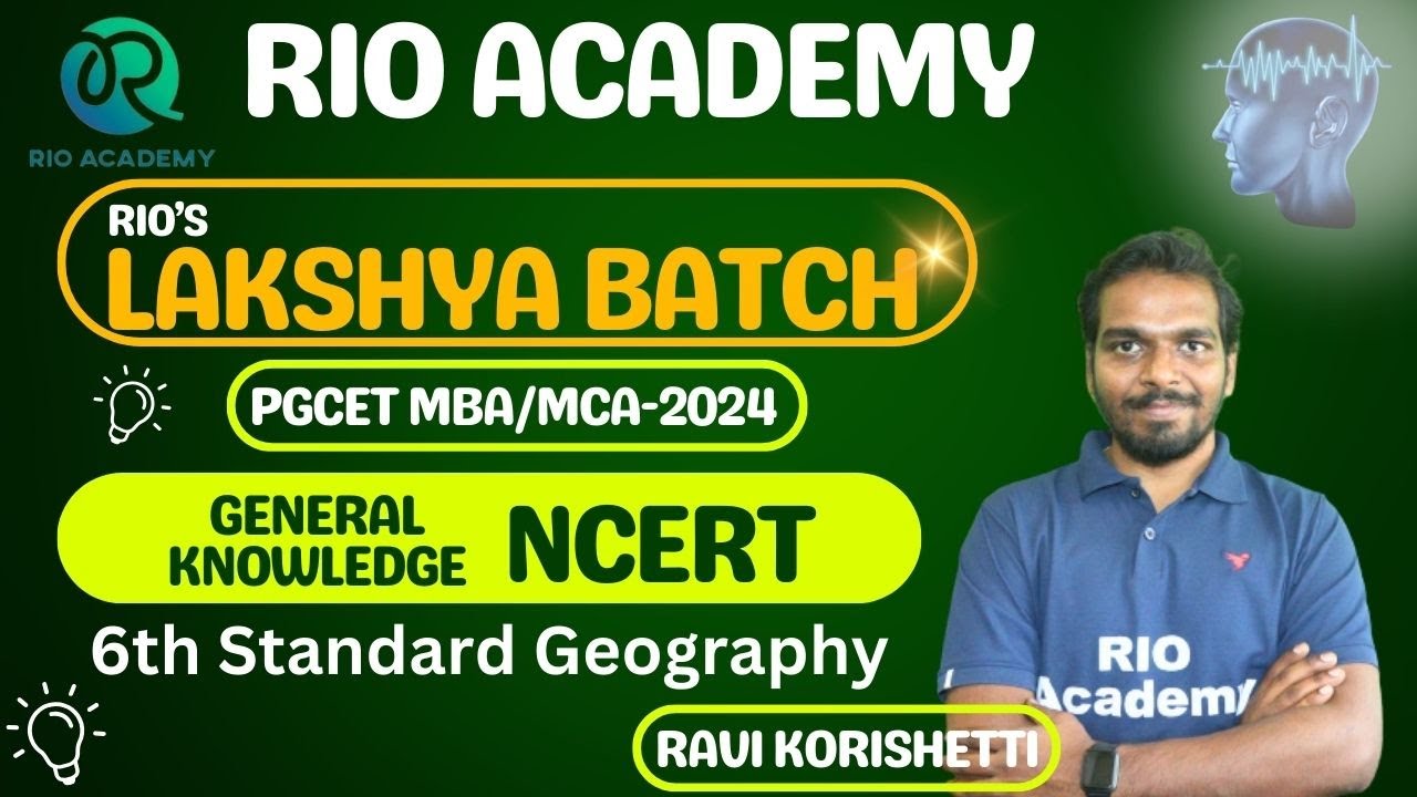PGCET MBA/MCA2024 General Awareness General Knowledge 6th