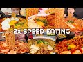 Soft Tofu Ramyun Spicy Noodle Soup Mukbang ASMR 2x Speed Eating Show