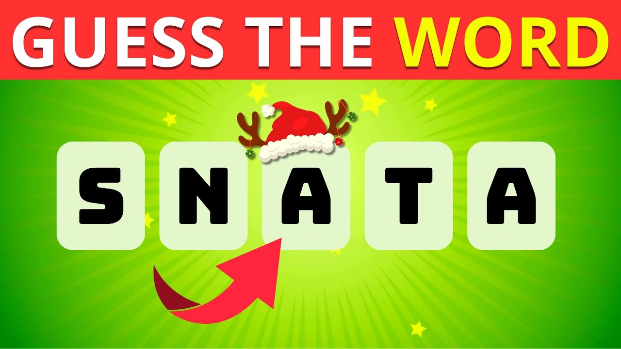 Guess the Christmas Word by Scrambled Letters | Christmas Quiz