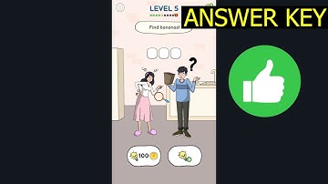 Eraser Draw tricky Puzzle Her - Puzzle Master Story Mode LEVEL 5 Find bananas (ANSWER KEY) Gameplay