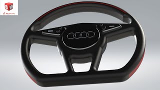 Advanced Modelling: Audi Steering Wheel Designing Step-by-Step Tutorial || HINDI