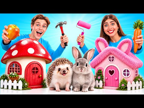 Wir Bauen ein Kleines Haus für Haustiere | Coole Kreative Hacks Multi DO Smile