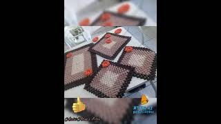 Jogo De Guardanapos De Cozinha Com Flores Ê