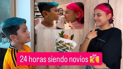 24 HORAS SIENDO NOVIOS 🩷💙 *Nos besamos 😱*
