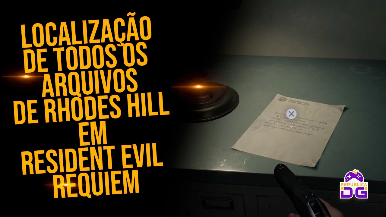 Resident Evil Requiem - Localização de TODOS os ARQUIVOS de RHODES HILL ...
