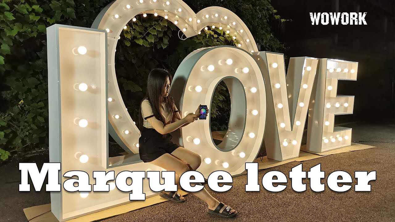 WOWORK wholesale big 4ft marquee letters for wedding decoration events