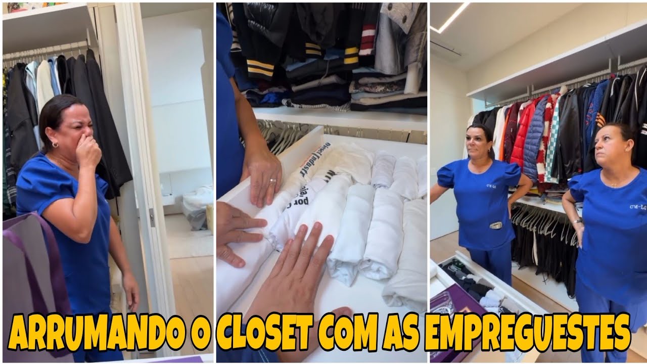 ✅ CARLINHOS MAIA ARRUMA SEU CLOSET COM AS EMPREGUESTES 