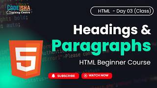HTML Course for Beginners | Day 03 – Headings (H1–H6) & Paragraph Tag
