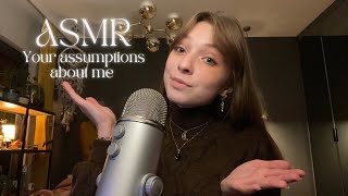 ASMR 3K special! • responding to your assumptions about me (whispering + little bit of tapping) 💖 Profile