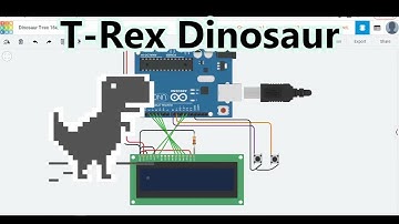 How to Make #Arduino T-Rex Dinosaur game With #Tinkercad Arduino Simulation
