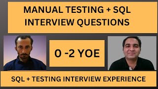 Manual Testing Interview Questions | SQL Interview Q&A