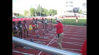 Red Card False Start: Destiny Smith-Barnett, 2021 US Olympic T&F Trials Heat 1, 1st Round, 100m