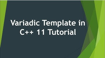 Variadic Template in C++ 11