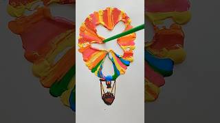 🌈🌈🌈 Thread pulling art#acrylicpainting #youtubeshorts