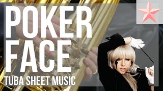 SUPER EASY Tuba Sheet Music: How to play Poker Face by Lady Gaga