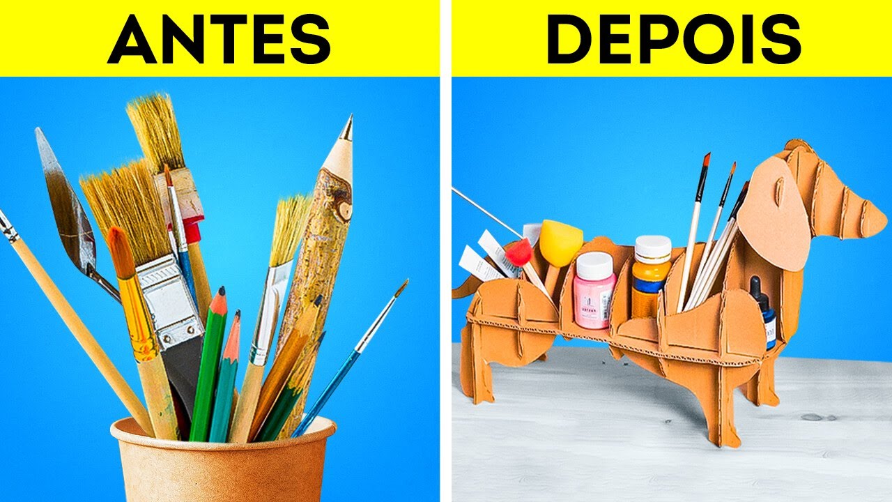 ARTESANATOS INCRÍVEIS FEITOS DE PAPELÃO || Coisas Brilhantes que Você Pode Fazer Com Papelão