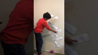 Paper Roller Coaster with coins