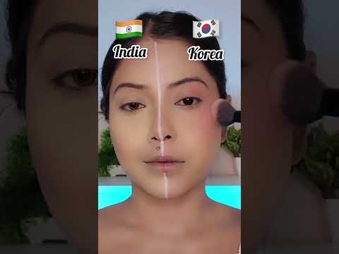 🇮🇳Indian Vs 🇰🇷Korean Makeup Challenge🤩| #shorts | SUGAR Cosmetics