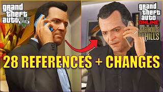 28 Past References, Details, Changes from Mansion DLC! A Safehouse in the Hills Easter Eggs
In this video, Ill be showing you 28 interesting details, references to past Story Mode and Online Update events and changes made with A Safehouse in the Hills DLC for GTA Online which introduced 3 new purchasable mansions into the game. Rockstar went pretty big on nostalgia with this update by bringing in Michael De Santa back into the fold. With his return along with his wife Amanda De Santa, there were plenty of past events from the Story Mode mentioned or referenced in this along with previous Online DLCs. Lots of throwbacks sprinkled in. As a long-time player, I love digging into stuff like this as it further deepens the GTA lore and connects everything together in this HD universe era of GTA games. Rockstar does put really good attention to detail into things like this. This list is mainly things that most players might have missed. I have left out some obvious ones that probably everyone figured out. Post a comment if you know any other such detail that I missed. Hope you enjoy this video! Let me know your thoughts on these kinds of videos and what other GTA content you are interested in.
Added as part of the A Safehouse in the Hills Update.
Join my Discord Server here: https://discord.gg/qW7eU89
System Specifications: (MSI Pulse 16 AI C1V Laptop)
Intel® Core™ Ultra 7 Processor 155H (16 Cores up to 4.8Ghz Turbo Boost)
Nvidia GeForce RTX 4070 8GB GDDR6 VRAM
32GB (16x2) DDR5 RAM (Dual Channel @5600Mhz)
1 TB SSD
Current Resolution: 2560x1600 @240Hz
Windows 11
Recorded with Nvidia Share.
Thank You for watching!! Leave a LIKE if you enjoyed, SHARE it with your friends & SUBSCRIBE for more! 28 Past References, Details, Changes from Mansion DLC! A Safehouse in the Hills Easter Eggs