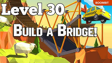 Build a Bridge Level 30 Sandbox Mode Classic 3 Star Walkthrough Android Gameplay Video