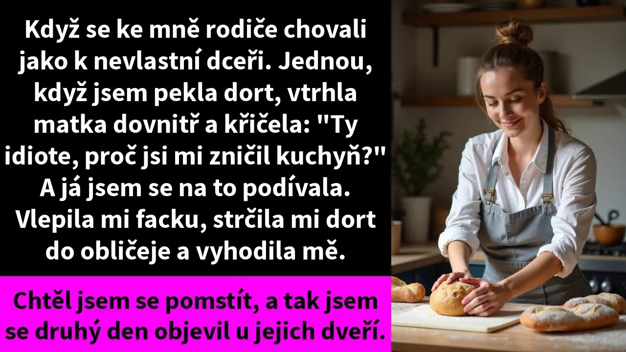 Když se ke mně rodiče chovali jako k nevlastní dceři. Jednou, když jsem pekla dort, vtrhla matka
