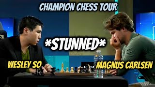 Wesley So STUNNED Magnus Carlsen after MOVE 2 in Armageddon Match || CHAMPION CHESS TOUR FINALS 2023