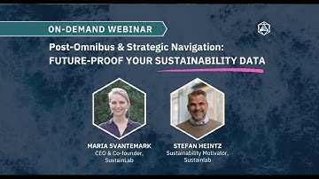 SustainLab webinar: Post omnibus and strategic navigation - future proof sustainability data 2025 04
