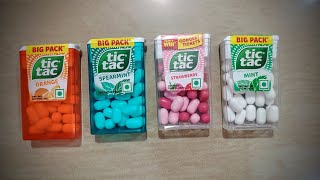 TIC TAC ALL FLAVOURS #tictac #asmr #asmrsounds #orange #spearmint #strawberry #mint